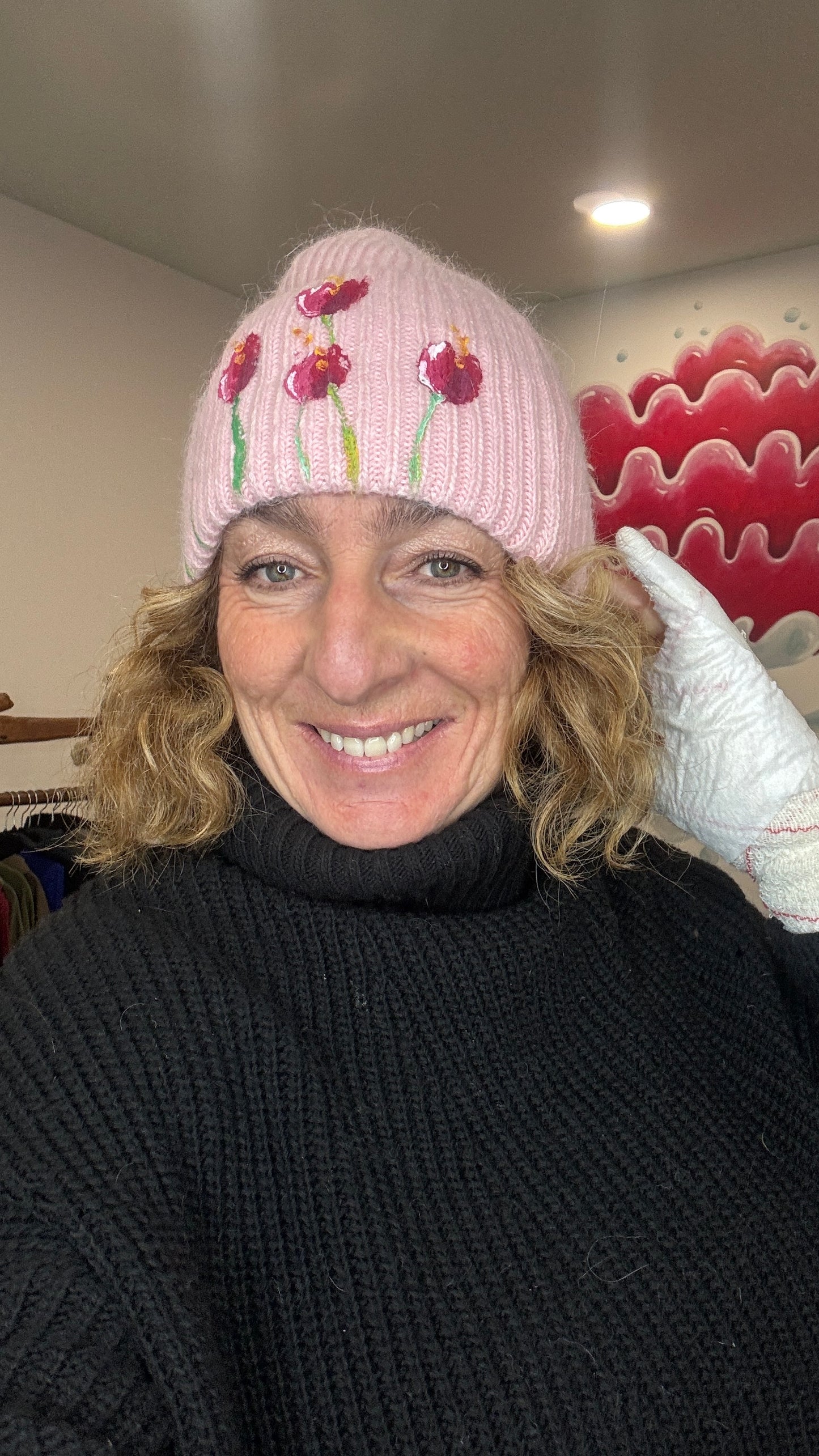 Gorro punto Rosa