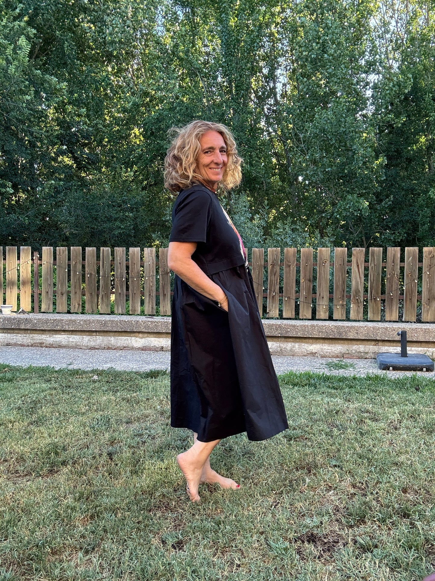 Vestido algodón negro