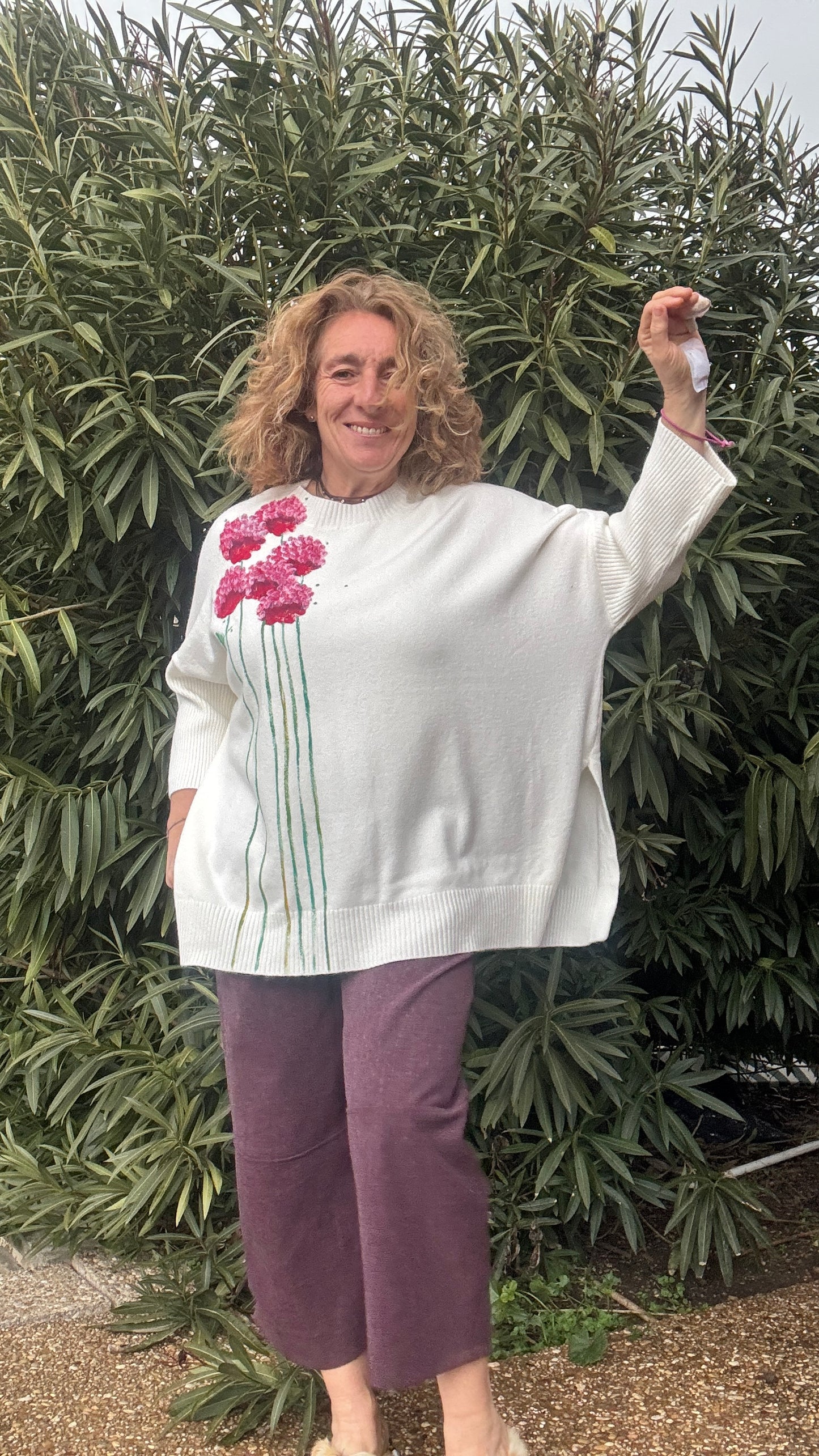 Jersey botones espalda blanco