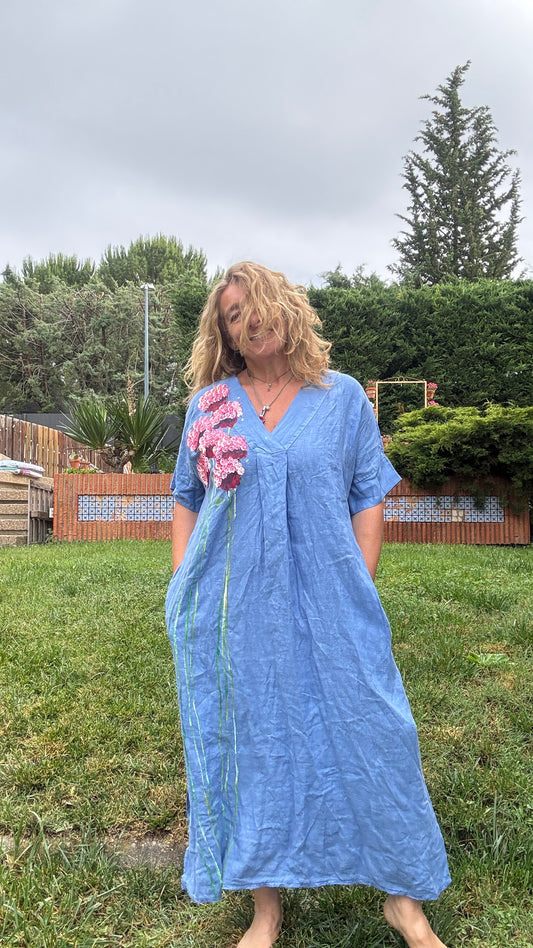 Vestido básico azul