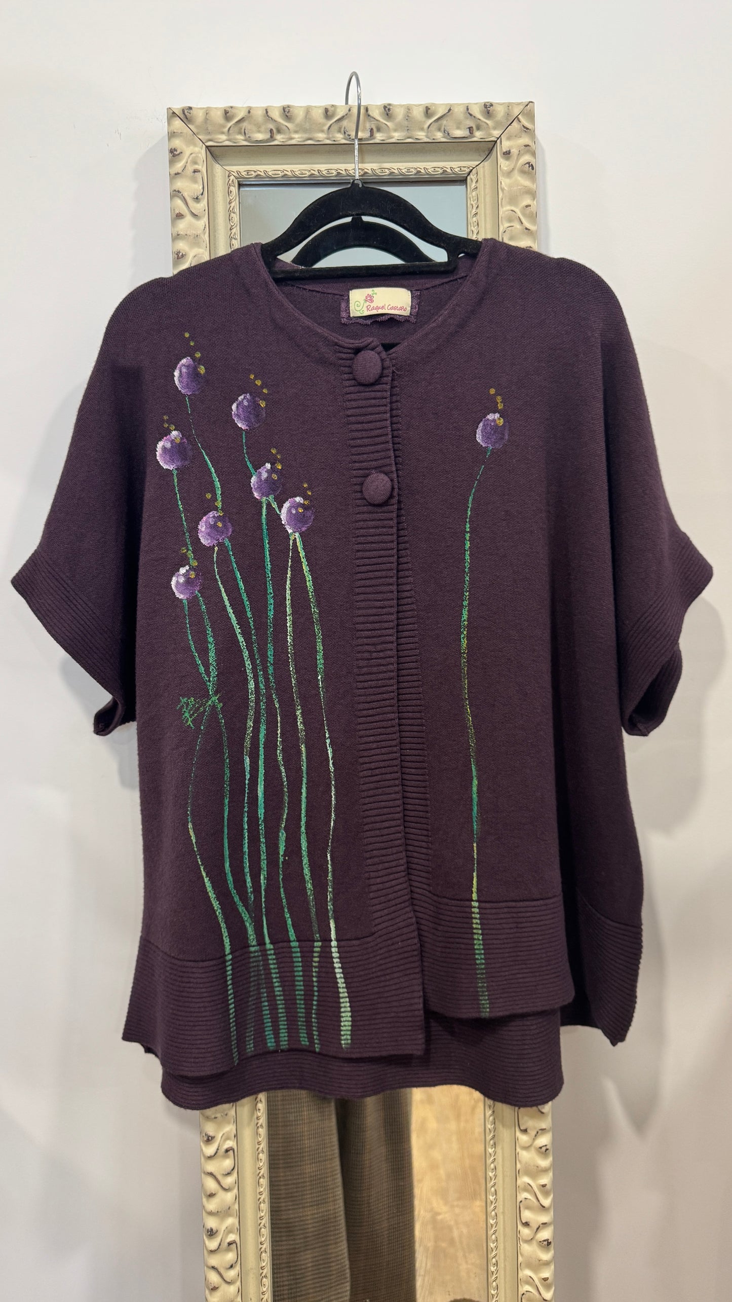 Chaqueta dos botones berenjena