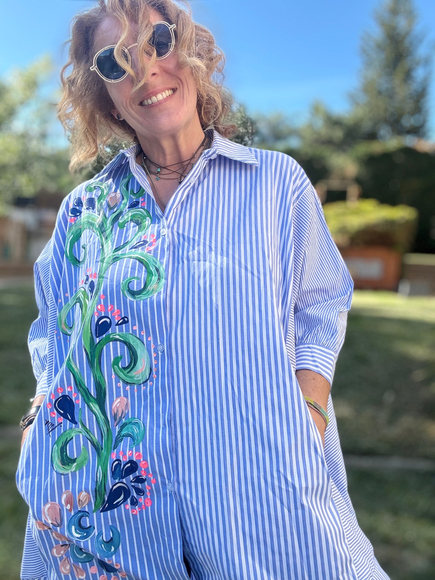 Vestido camisero asimétrico