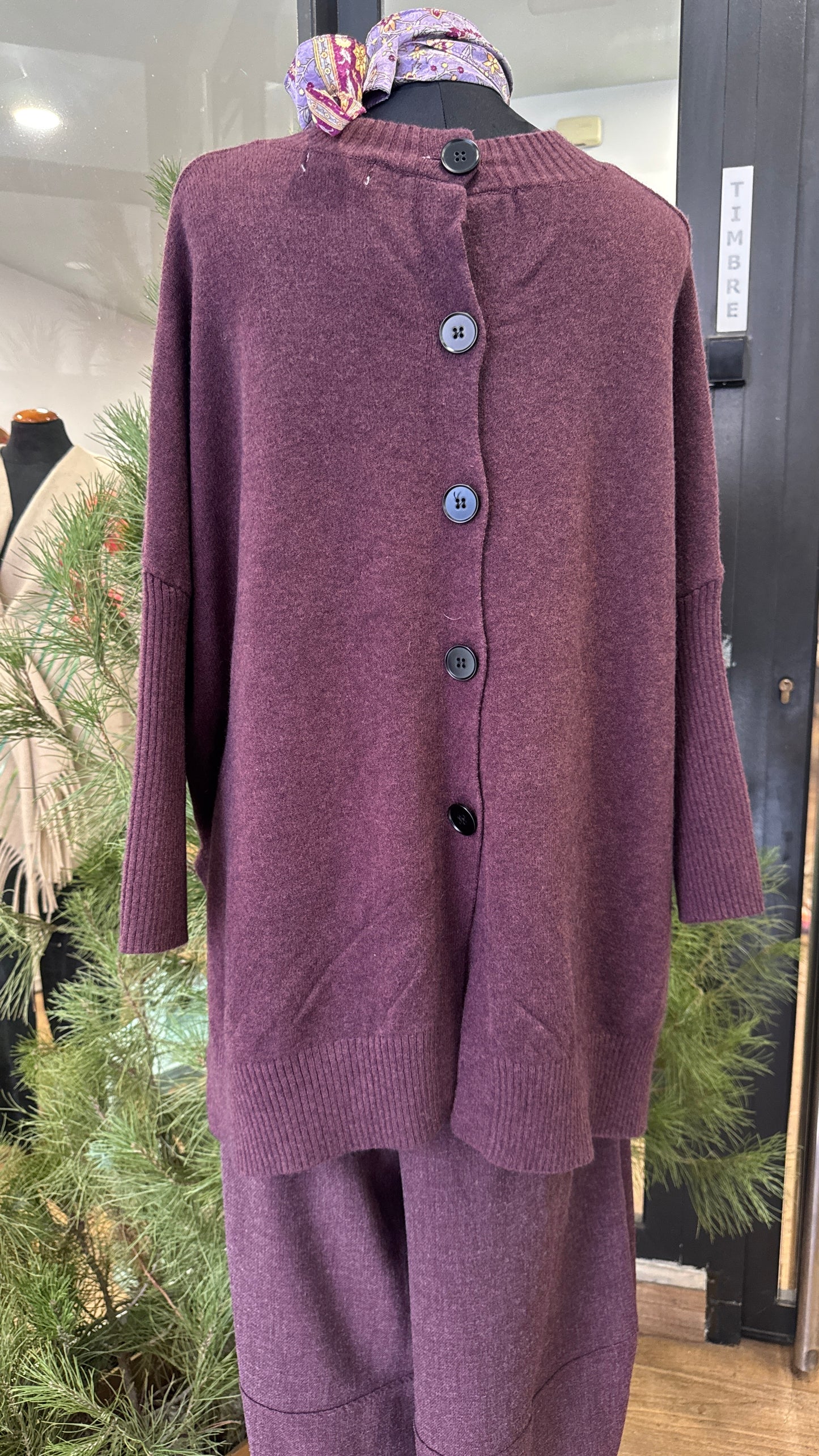 Jersey - chaqueta berenjena