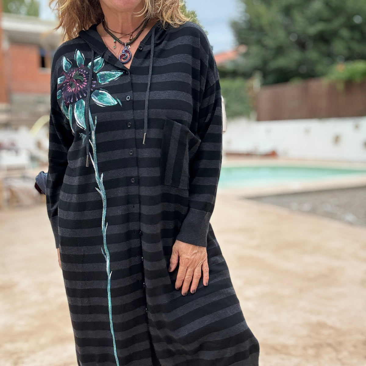 Vestido raya negro