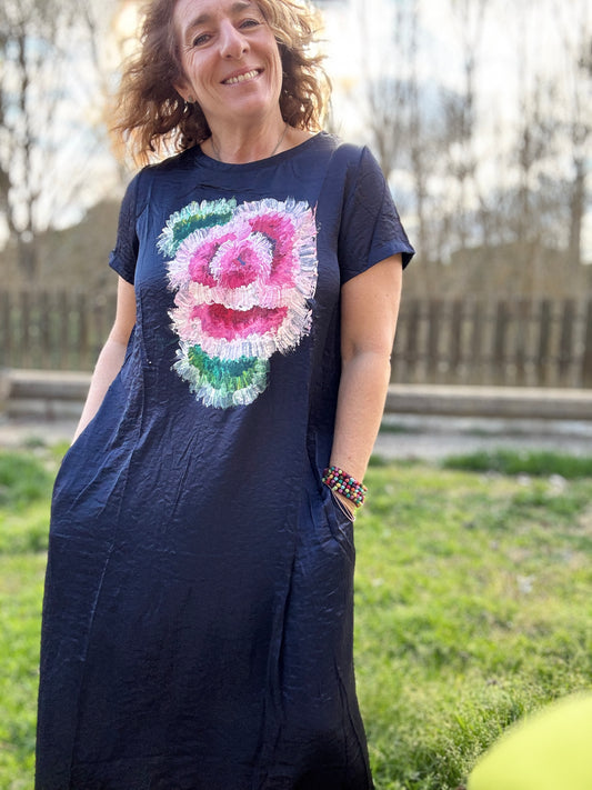 Vestido básico marino