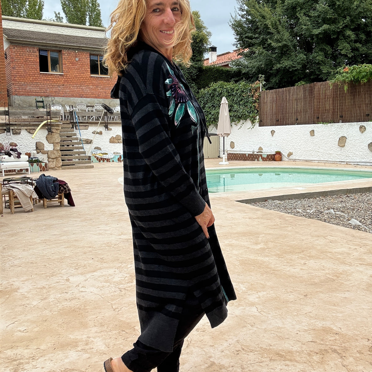 Vestido raya negro