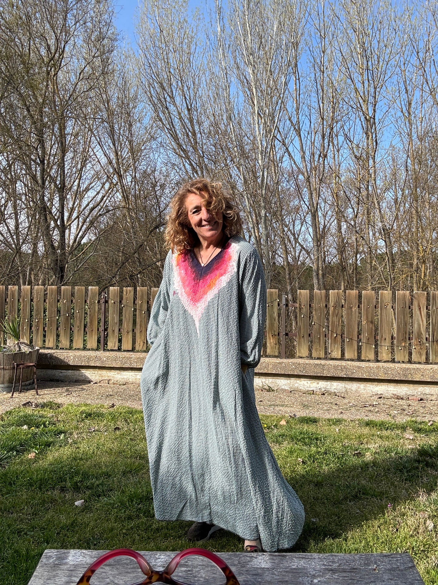 Vestido vichy azul