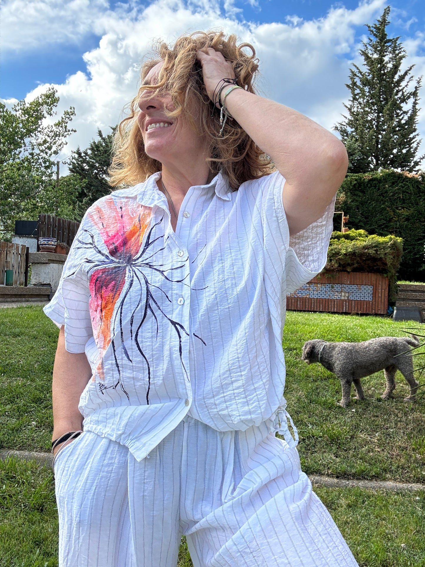 Conjunto raya blanco