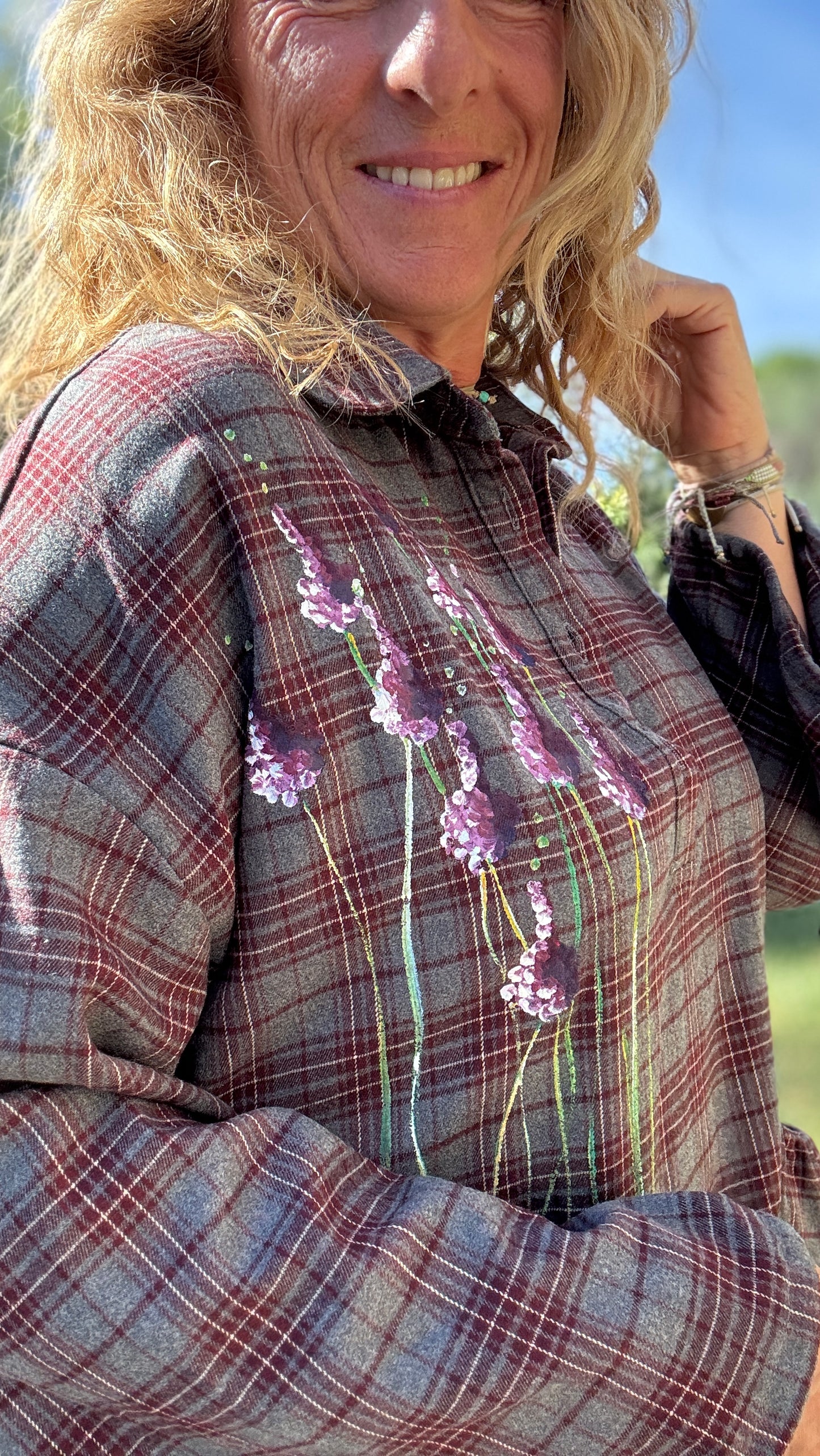 Vestido cuadros gris