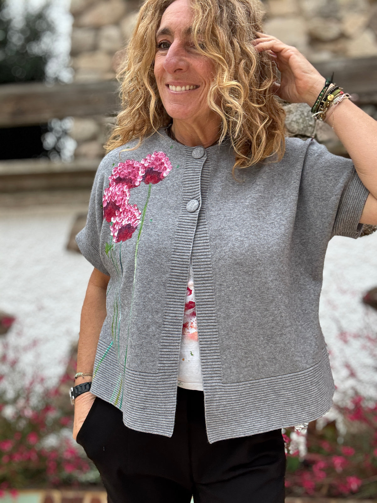 Chaqueta dos botones gris