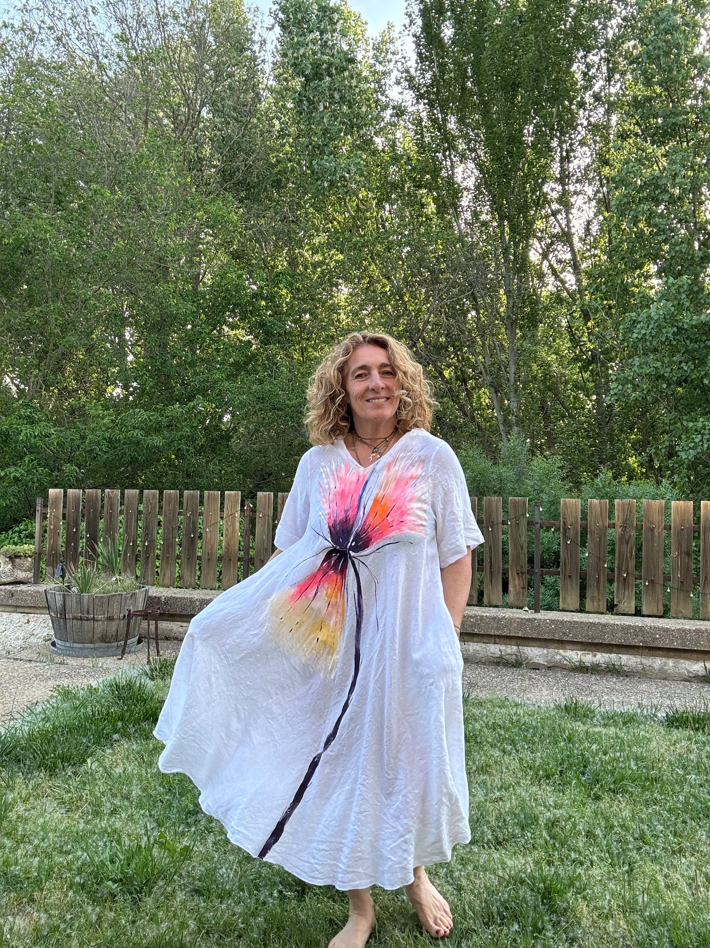 Vestido evase blanco