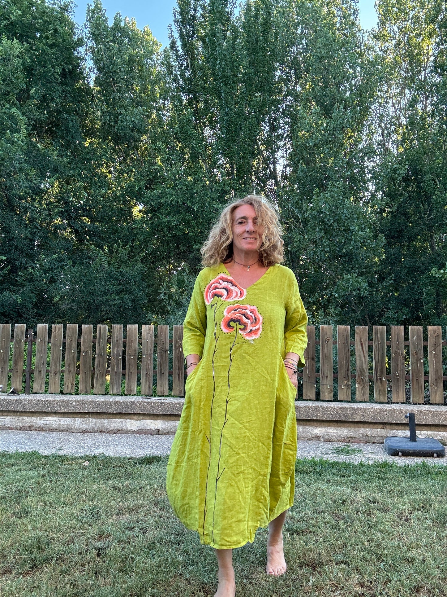 Vestido lino lima