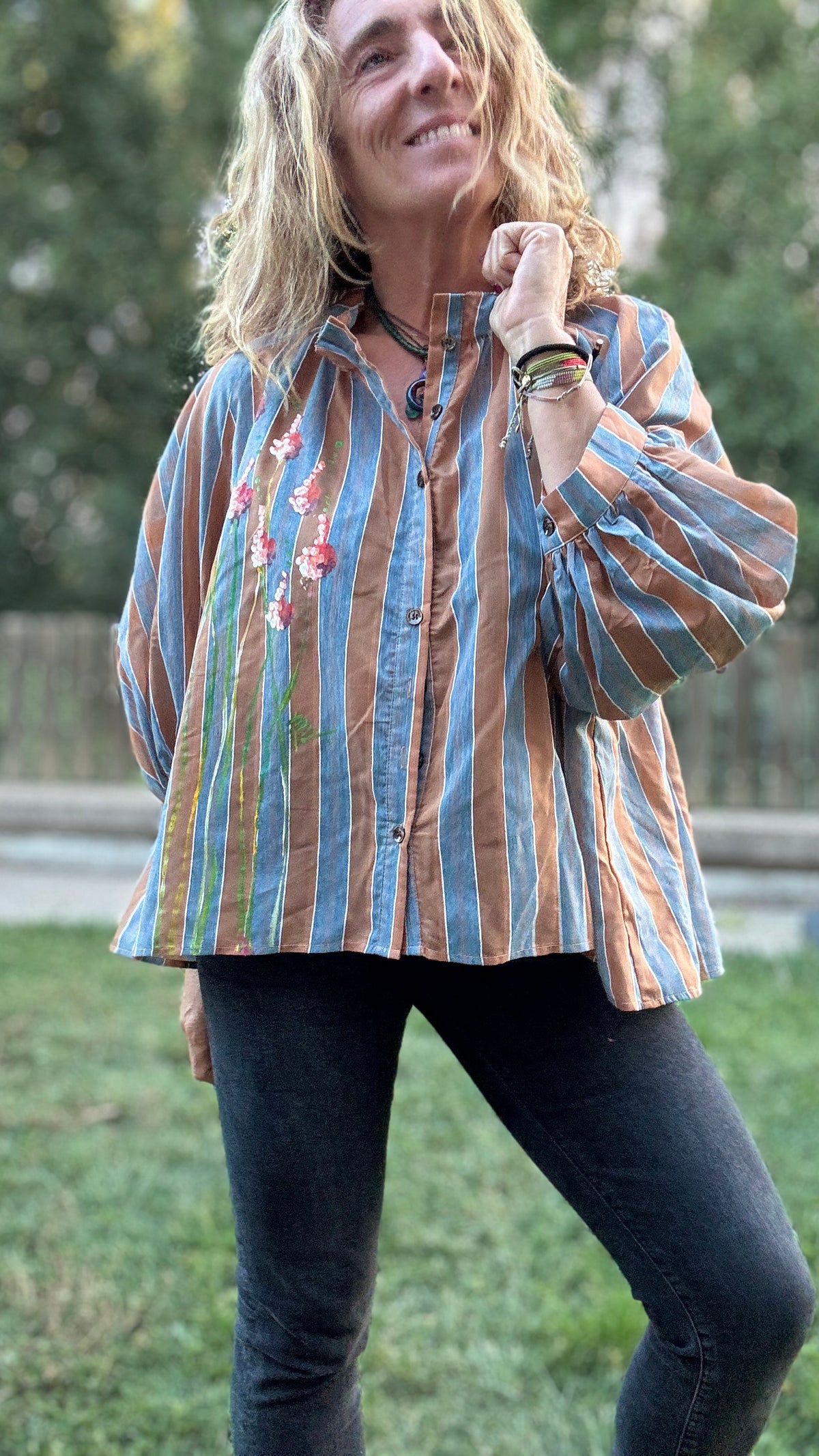Blusa raya camel