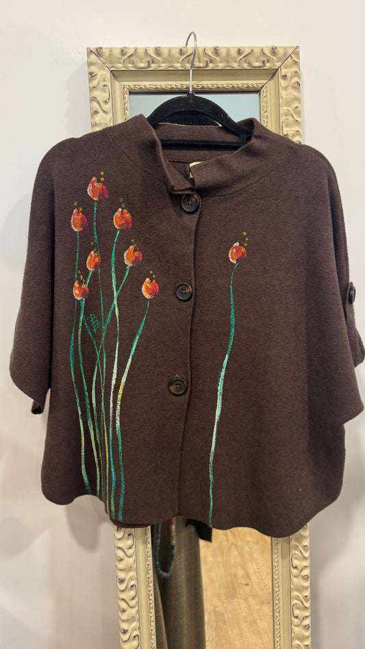 Chaqueta tres. Botones marrón.