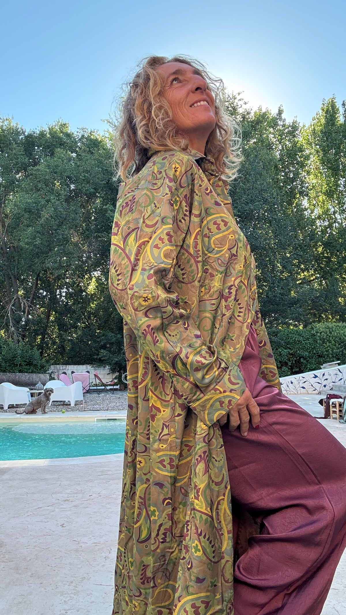 Conjunto estampado verde - pantalón buganvilla