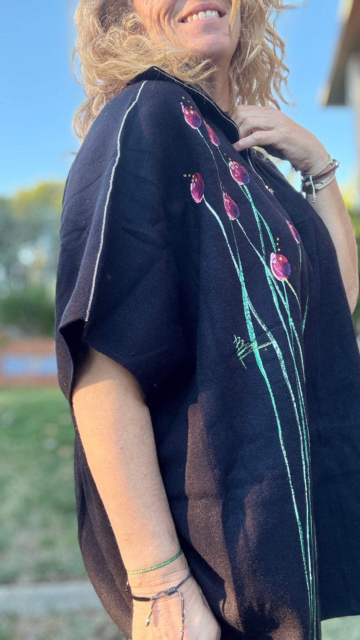 Jersey cuello cremallera negro