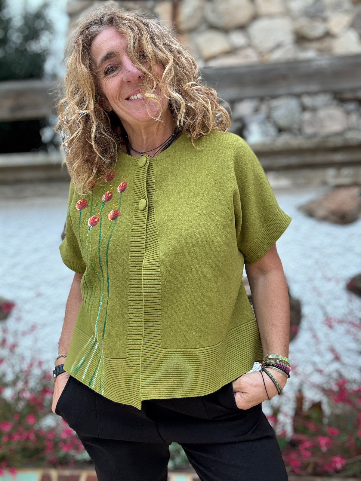 Chaqueta dos botones  verde oliva