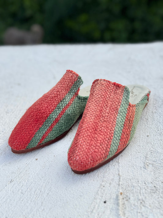 Babucha raya teja - verde