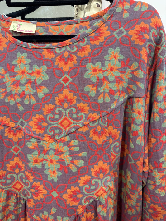 Vestido romántico estampado