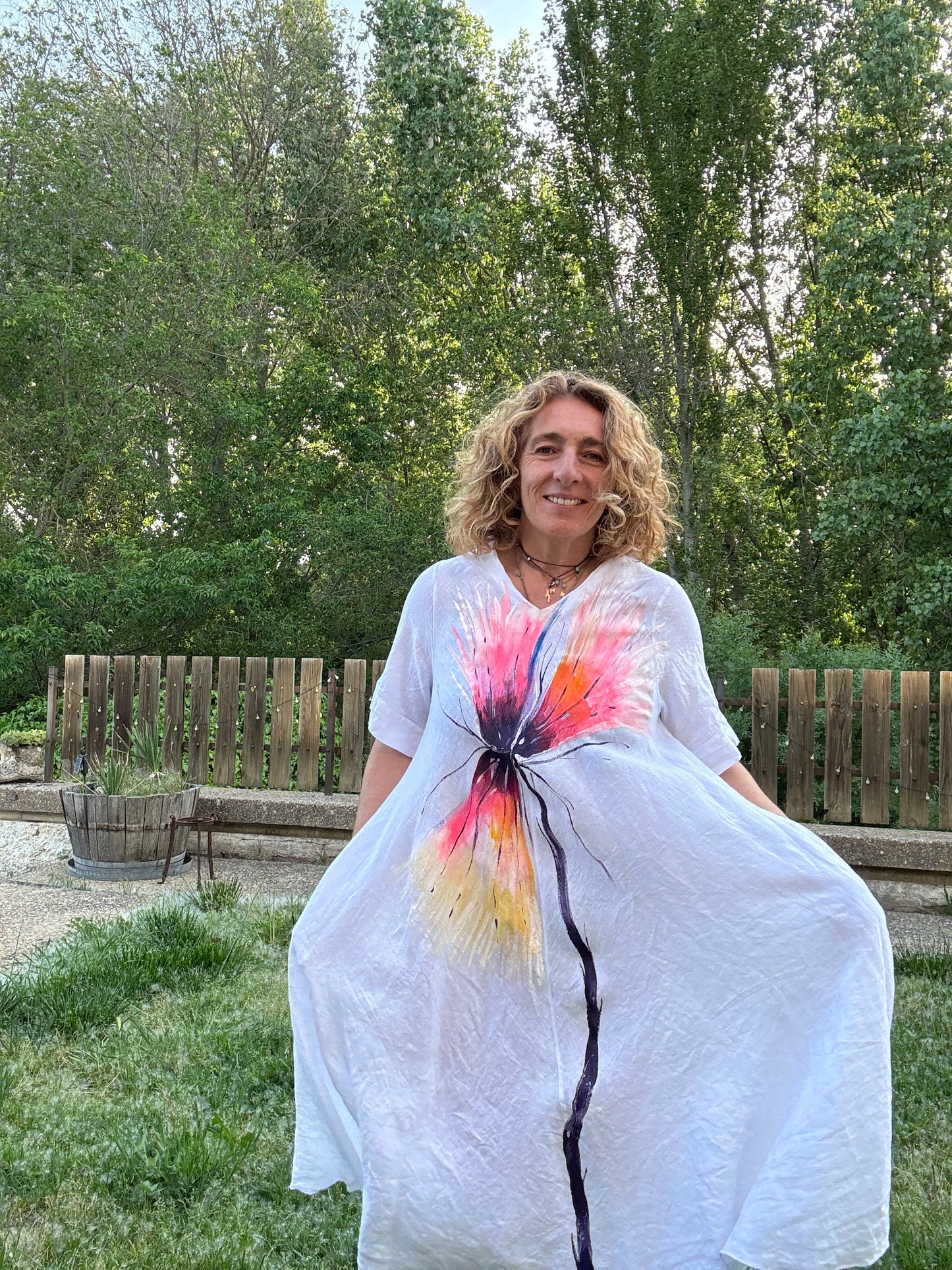 Vestido evase blanco