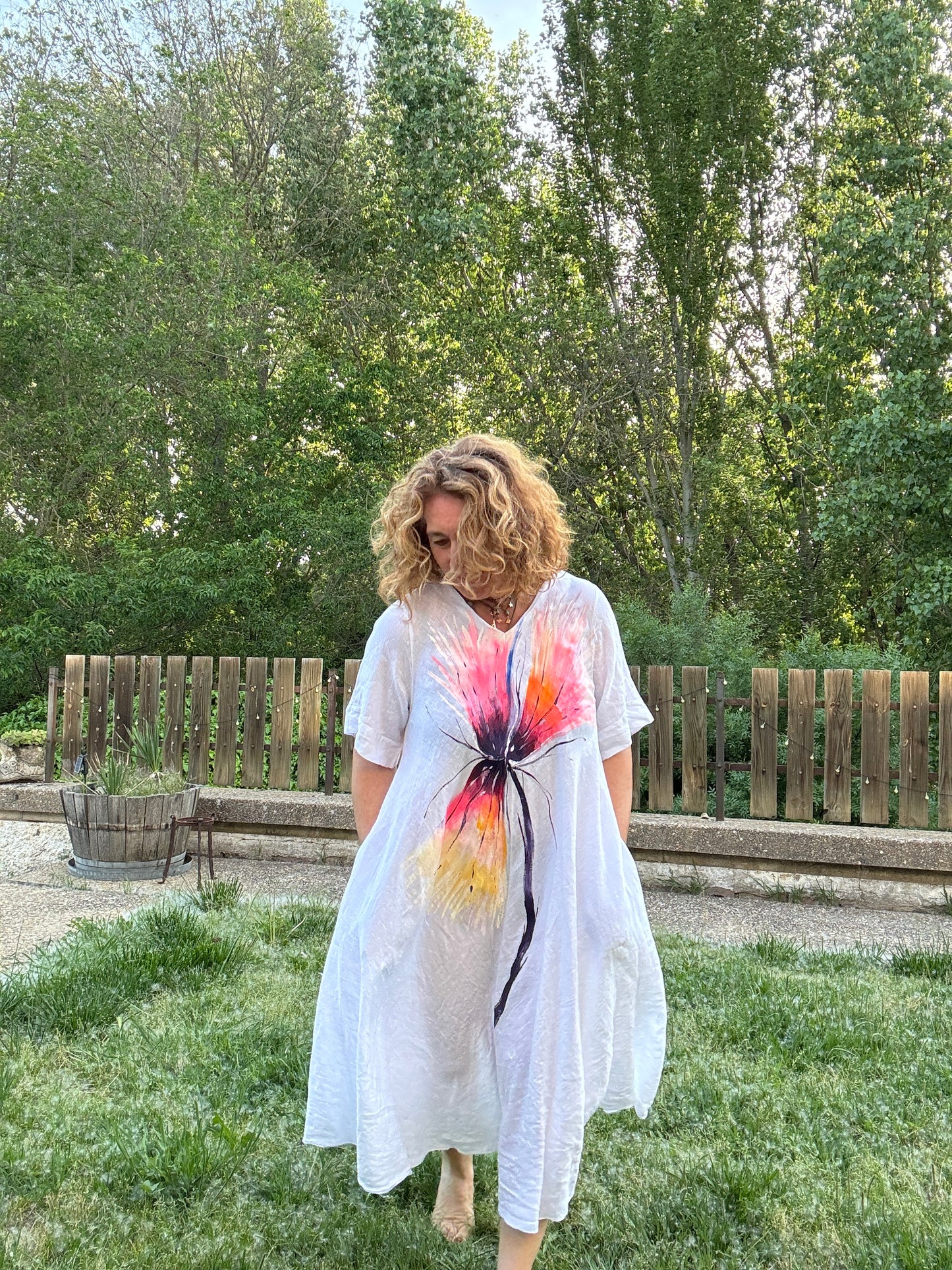 Vestido evase blanco