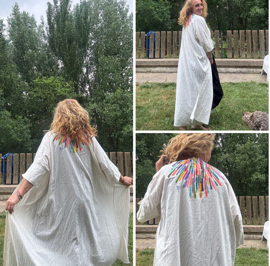 Kimono raya algodón