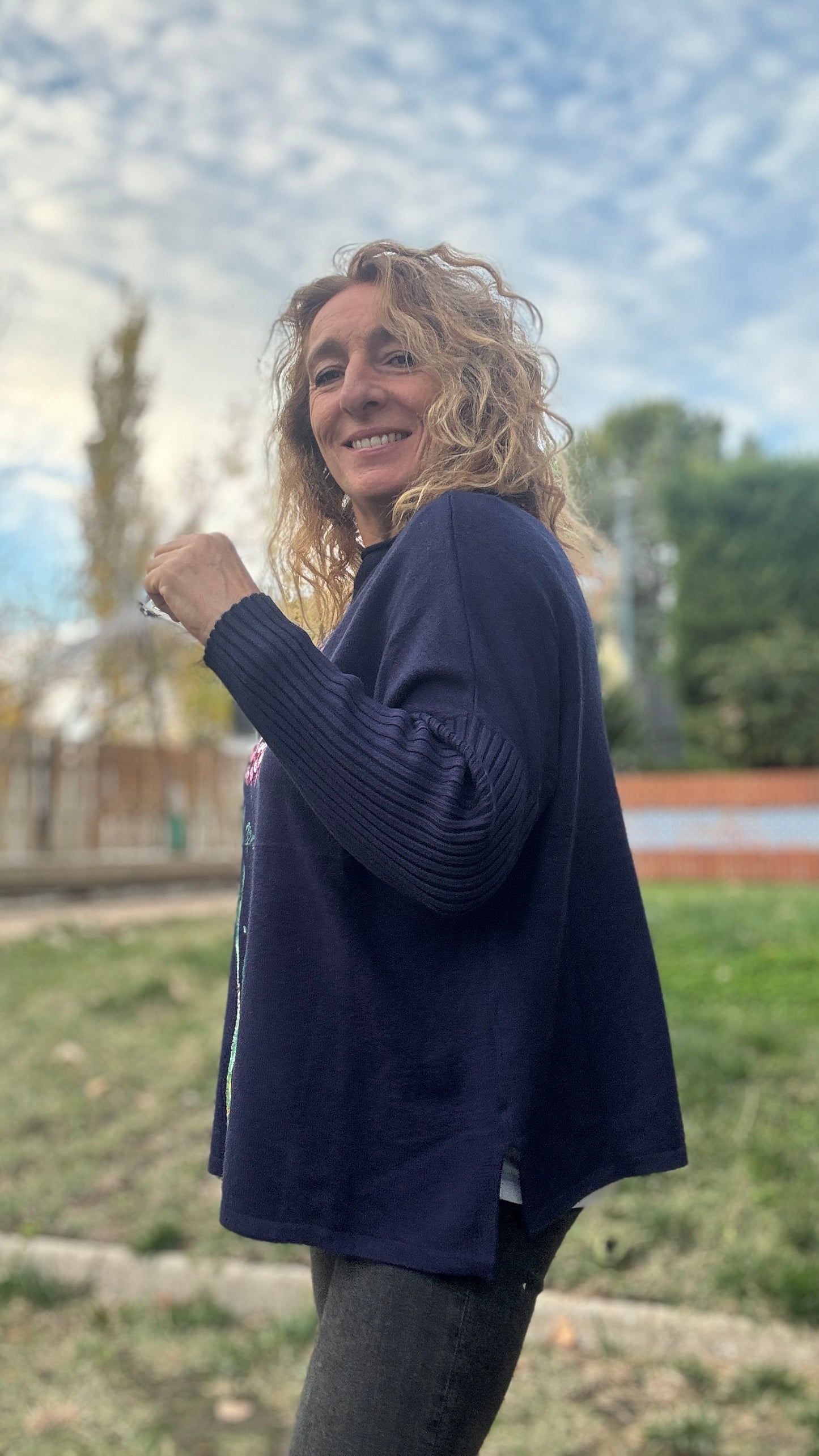 Jersey marino + bufanda