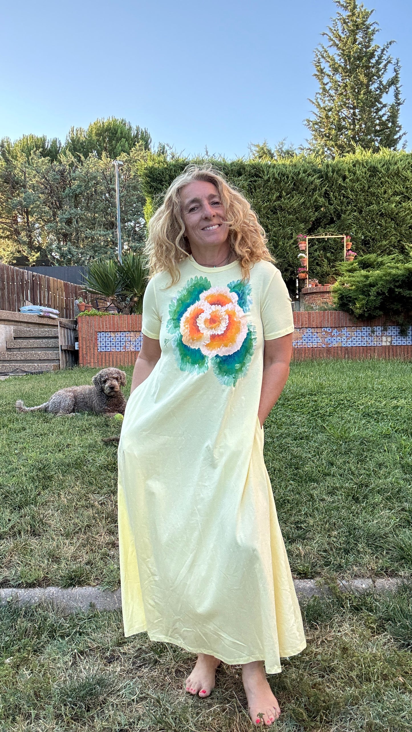 Vestido algodón amarillo