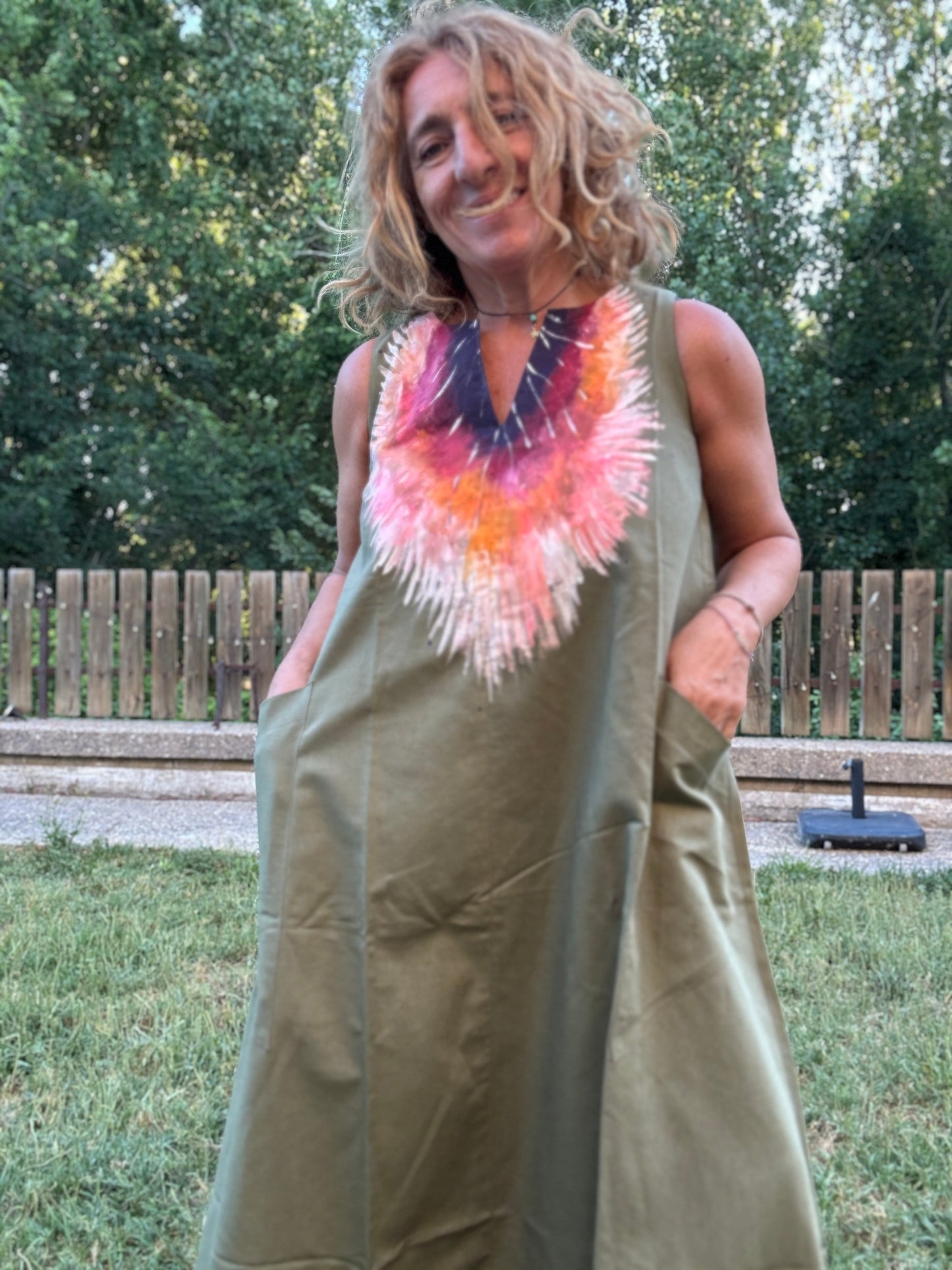 Vestido escote V