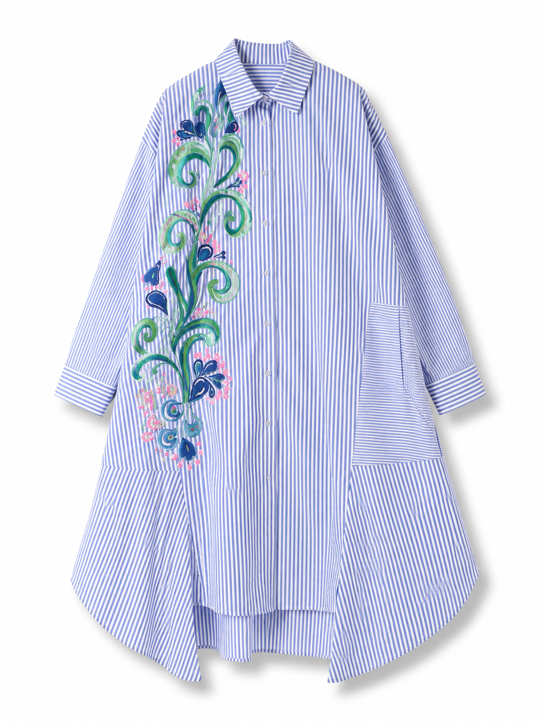 Vestido camisero asimétrico