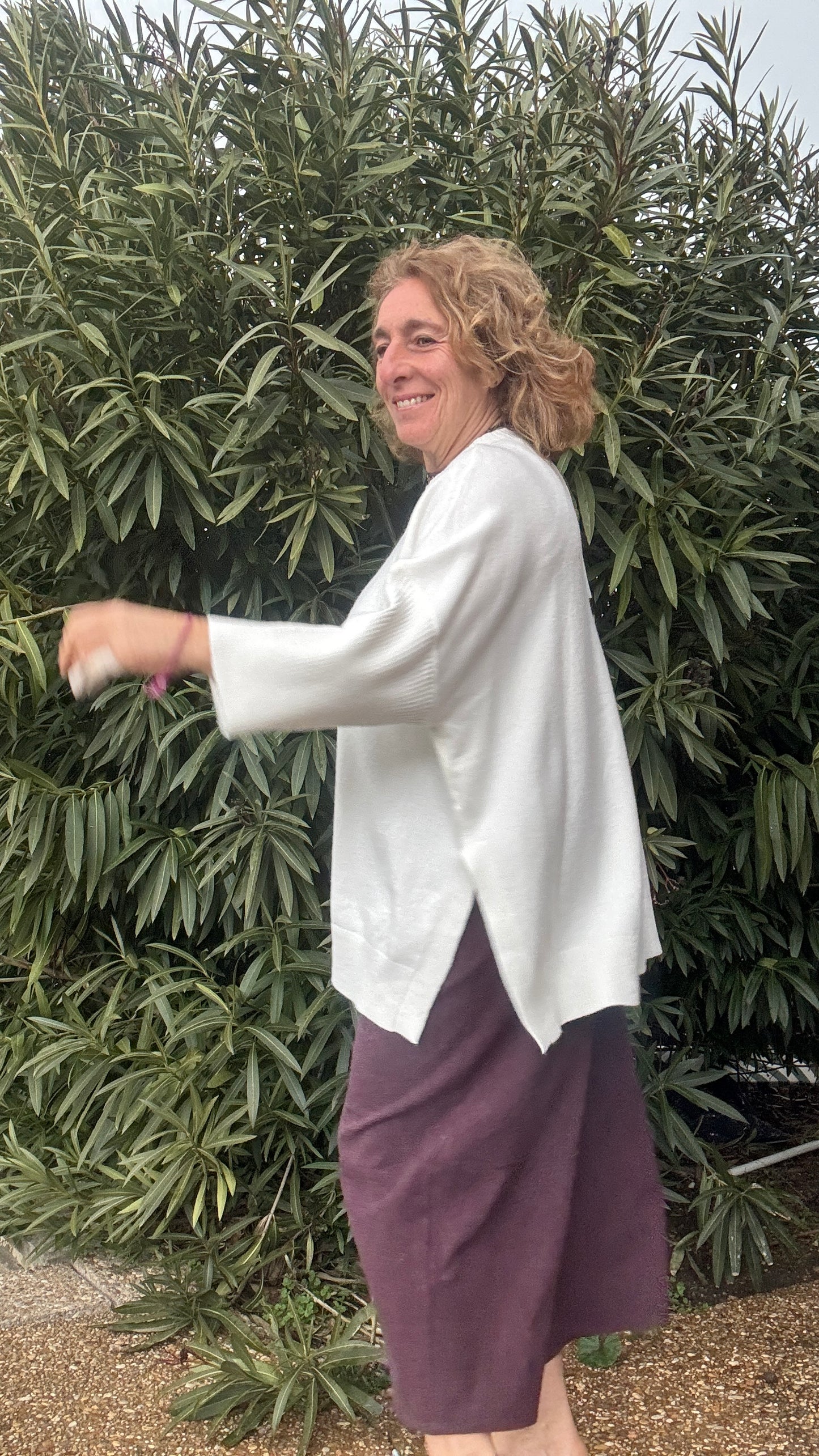 Jersey botones espalda blanco