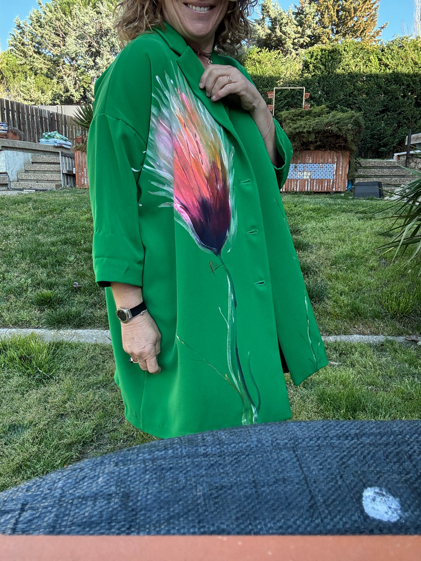 Chaqueta oversize verde