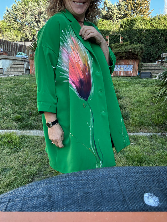 Chaqueta oversize verde