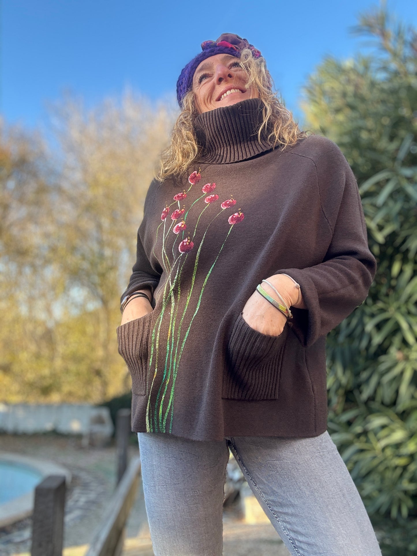 Jersey ranglan marrón