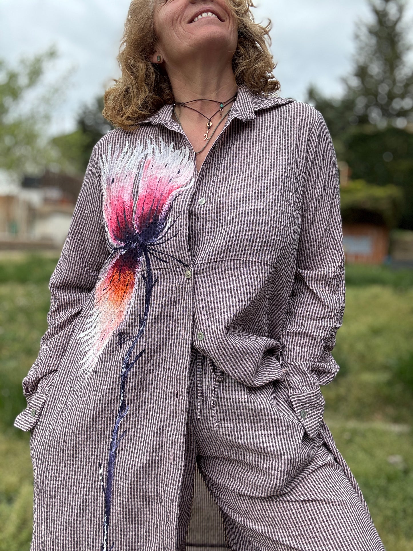 Conjunto raya rosa