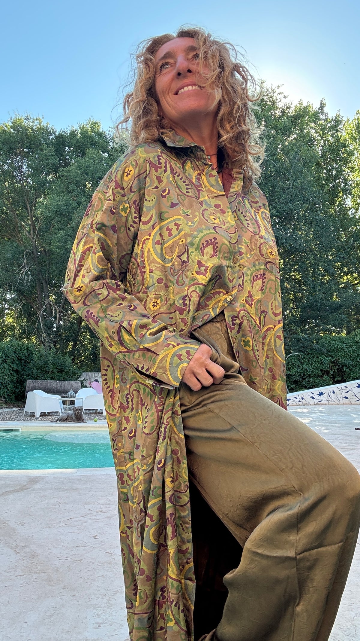 Conjunto estampado verde - pantalón verde