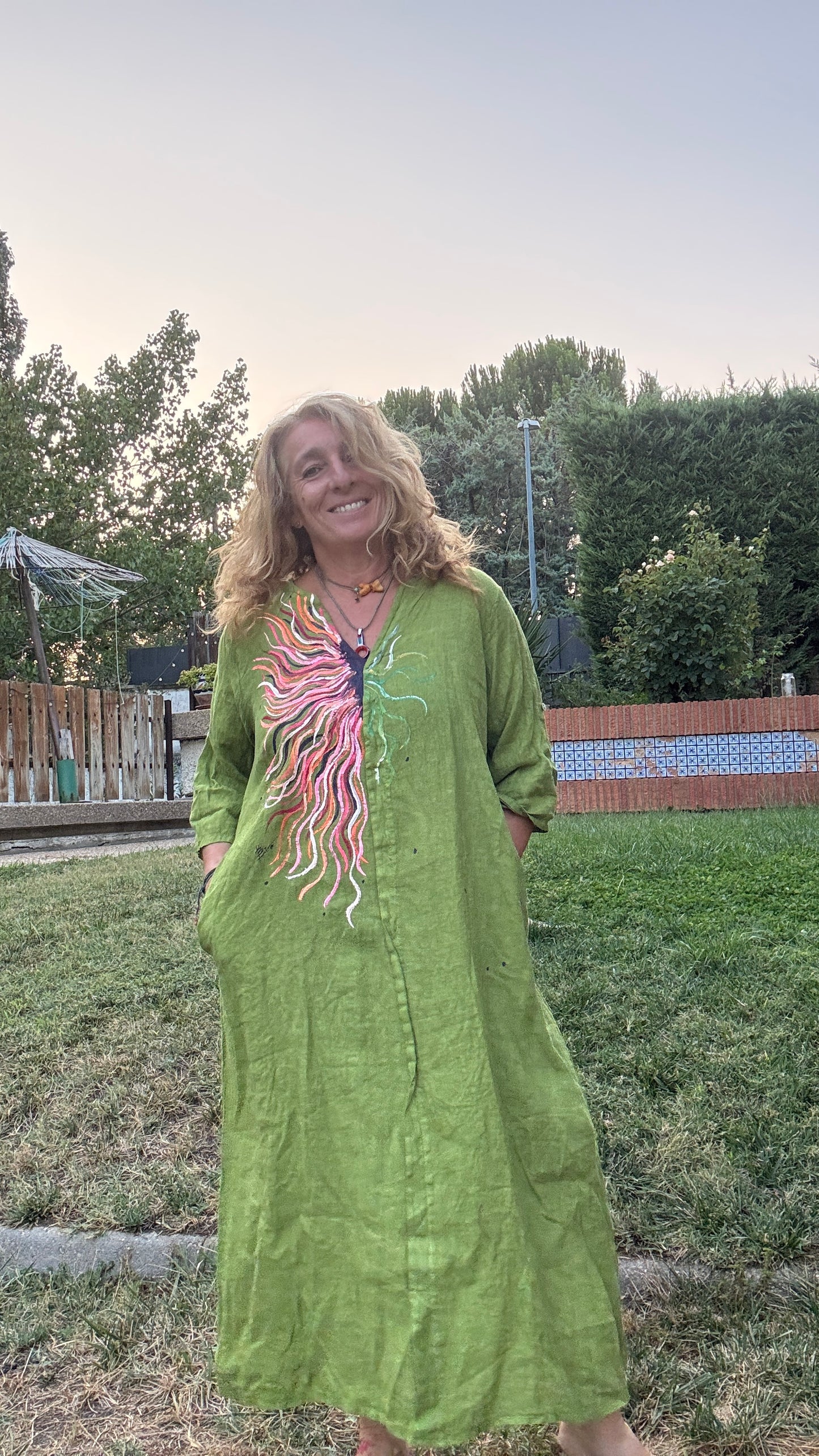 Vestido Kaftan verde