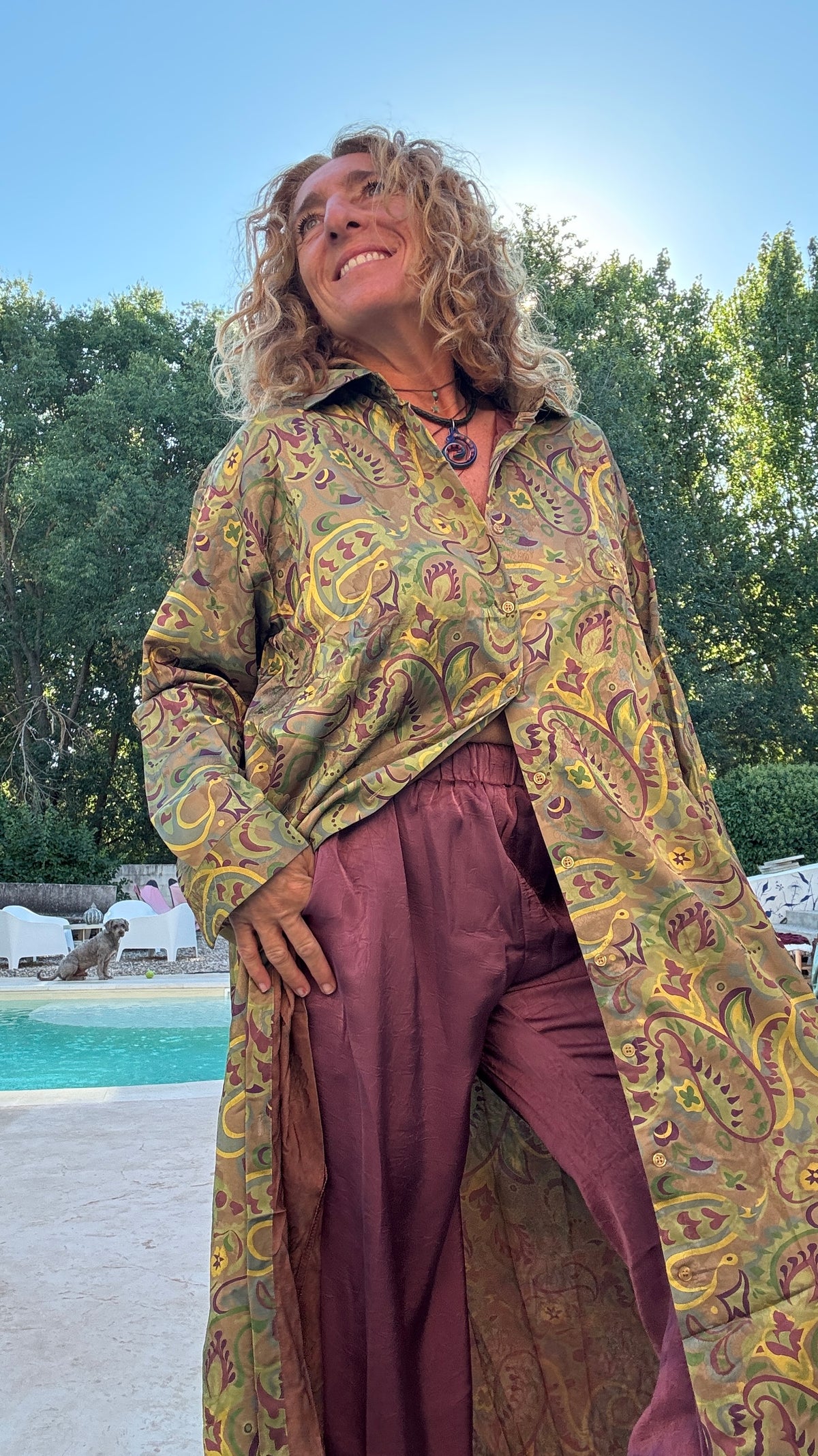 Conjunto estampado verde - pantalón buganvilla