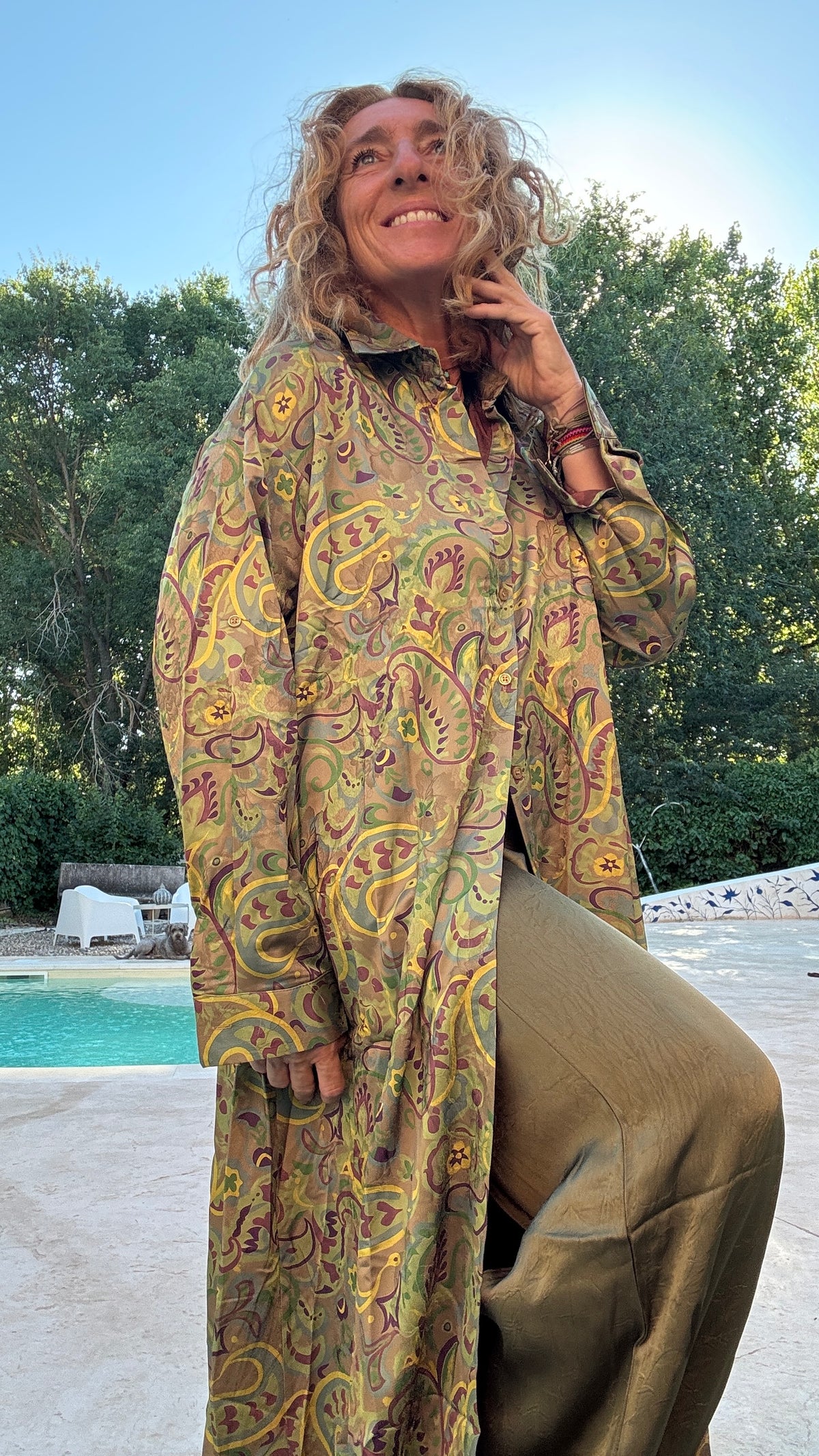 Conjunto estampado verde - pantalón verde