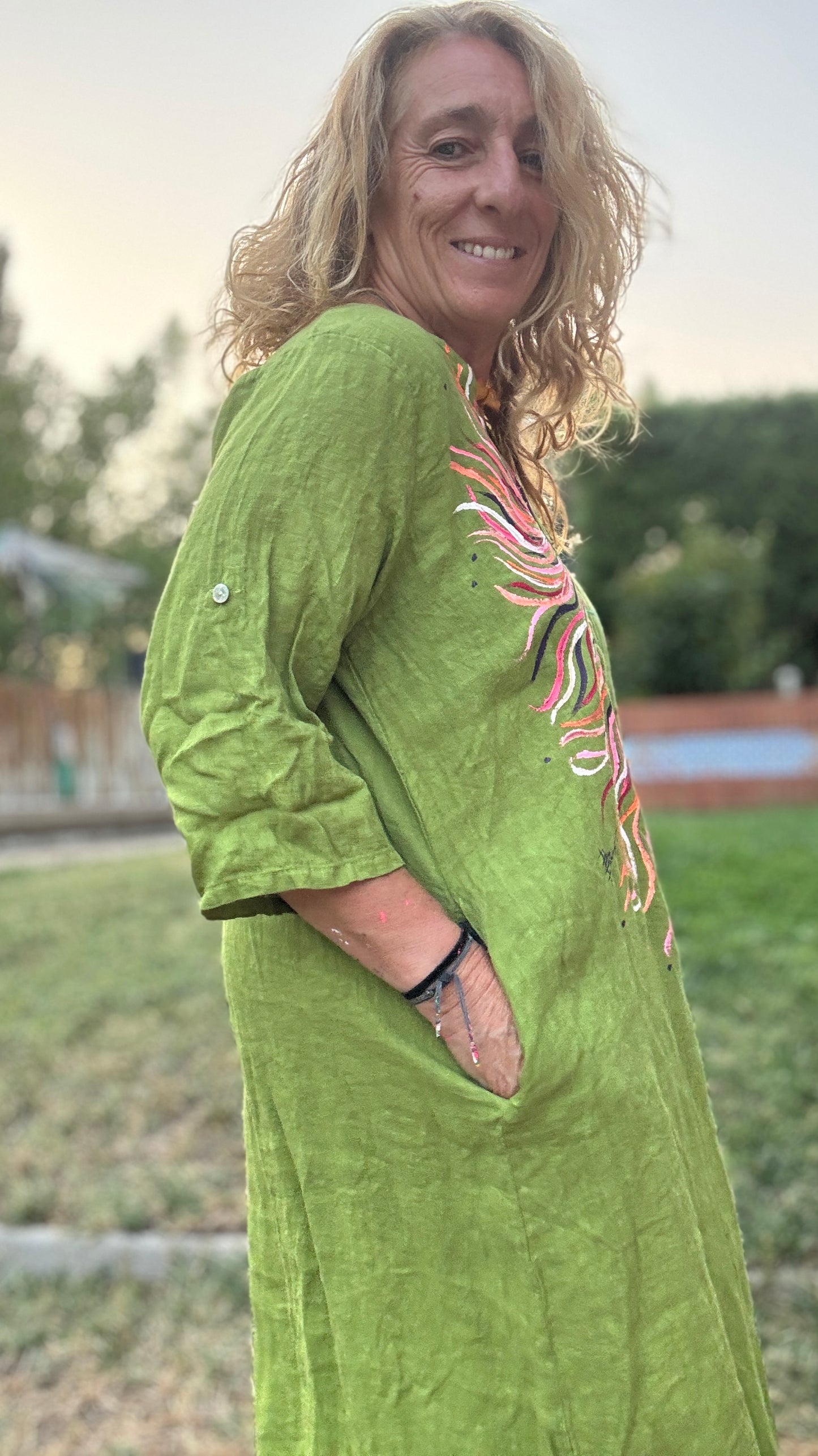 Vestido Kaftan verde