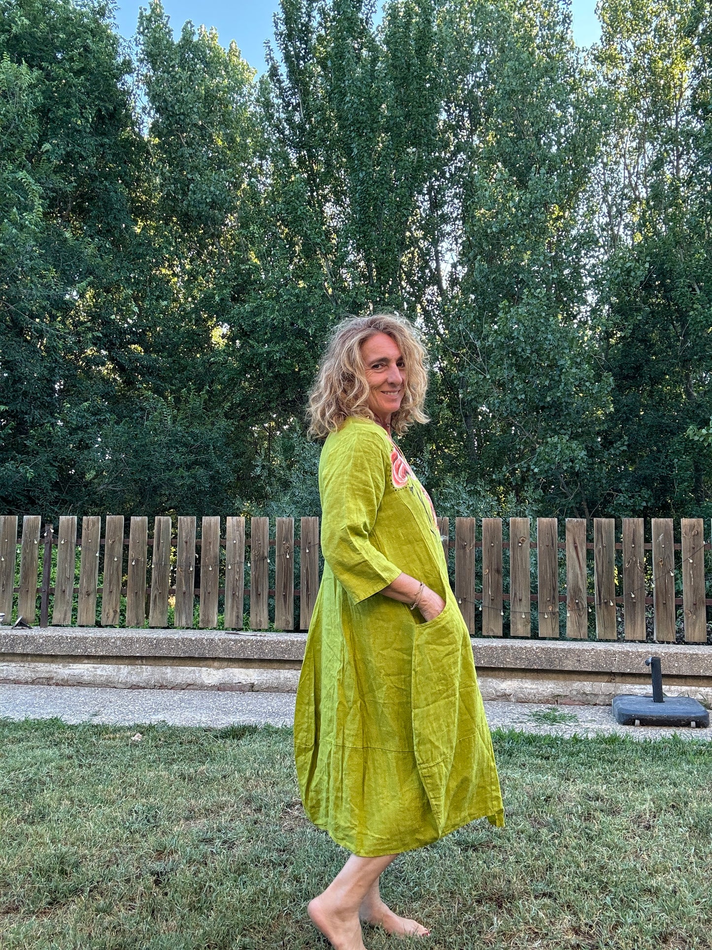 Vestido lino lima