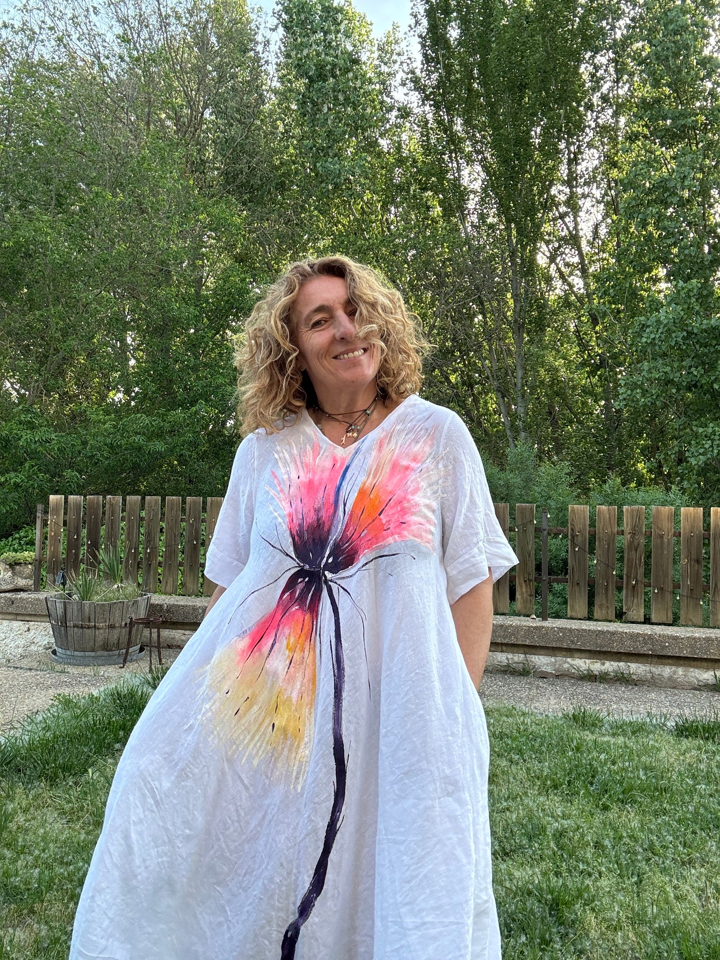 Vestido evase blanco