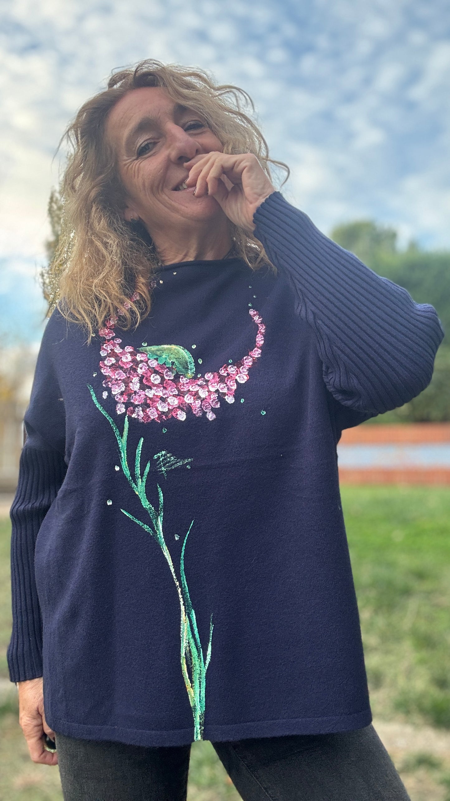 Jersey marino + bufanda