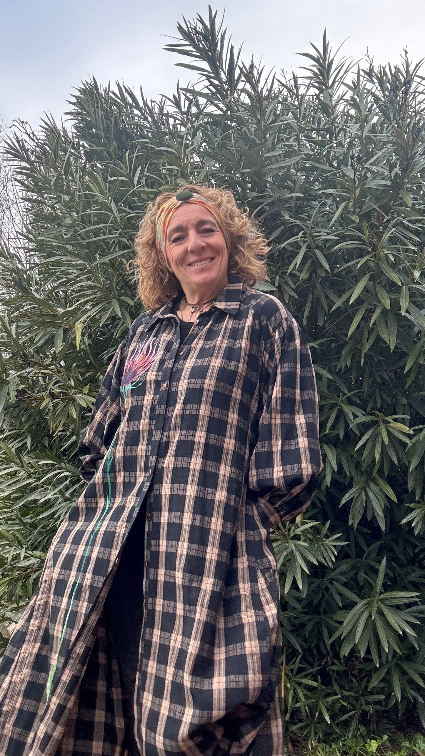 Vestido cuadro negro