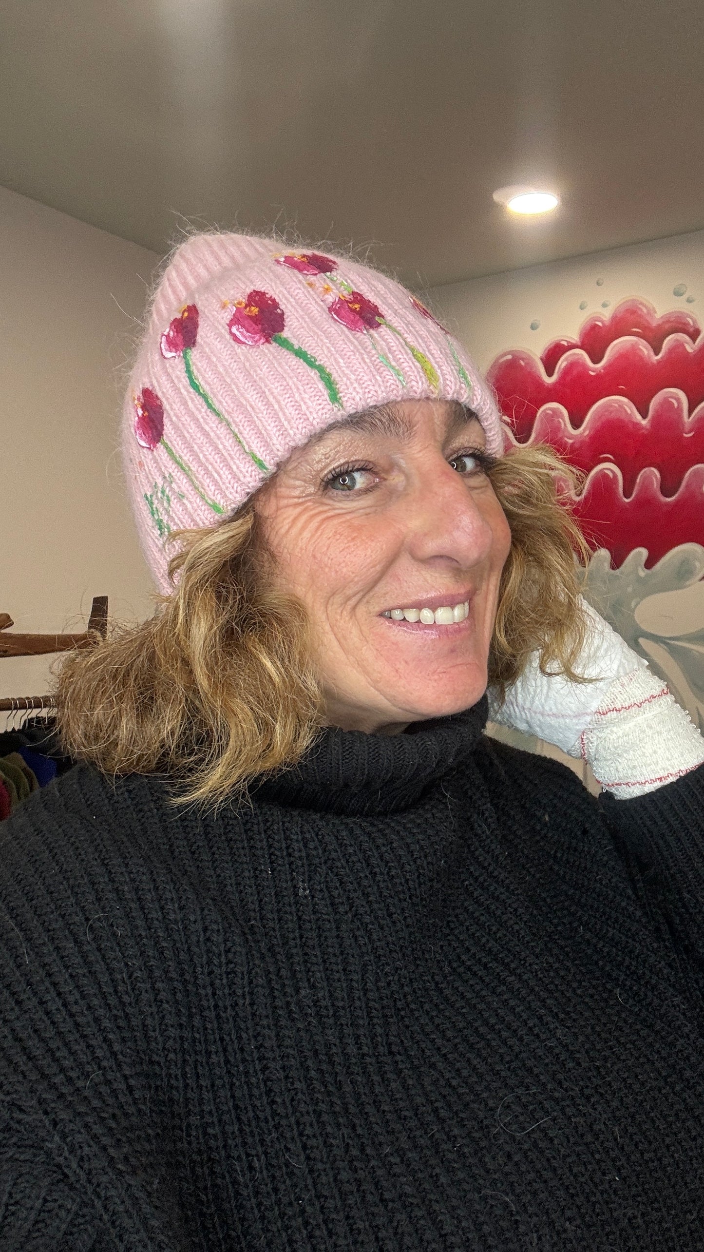 Gorro punto Rosa