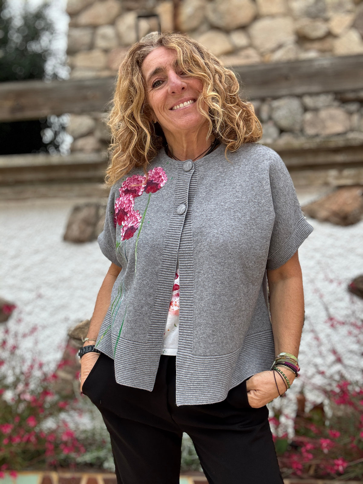 Chaqueta dos botones gris