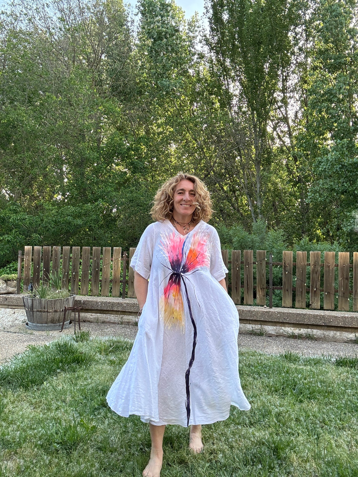 Vestido evase blanco