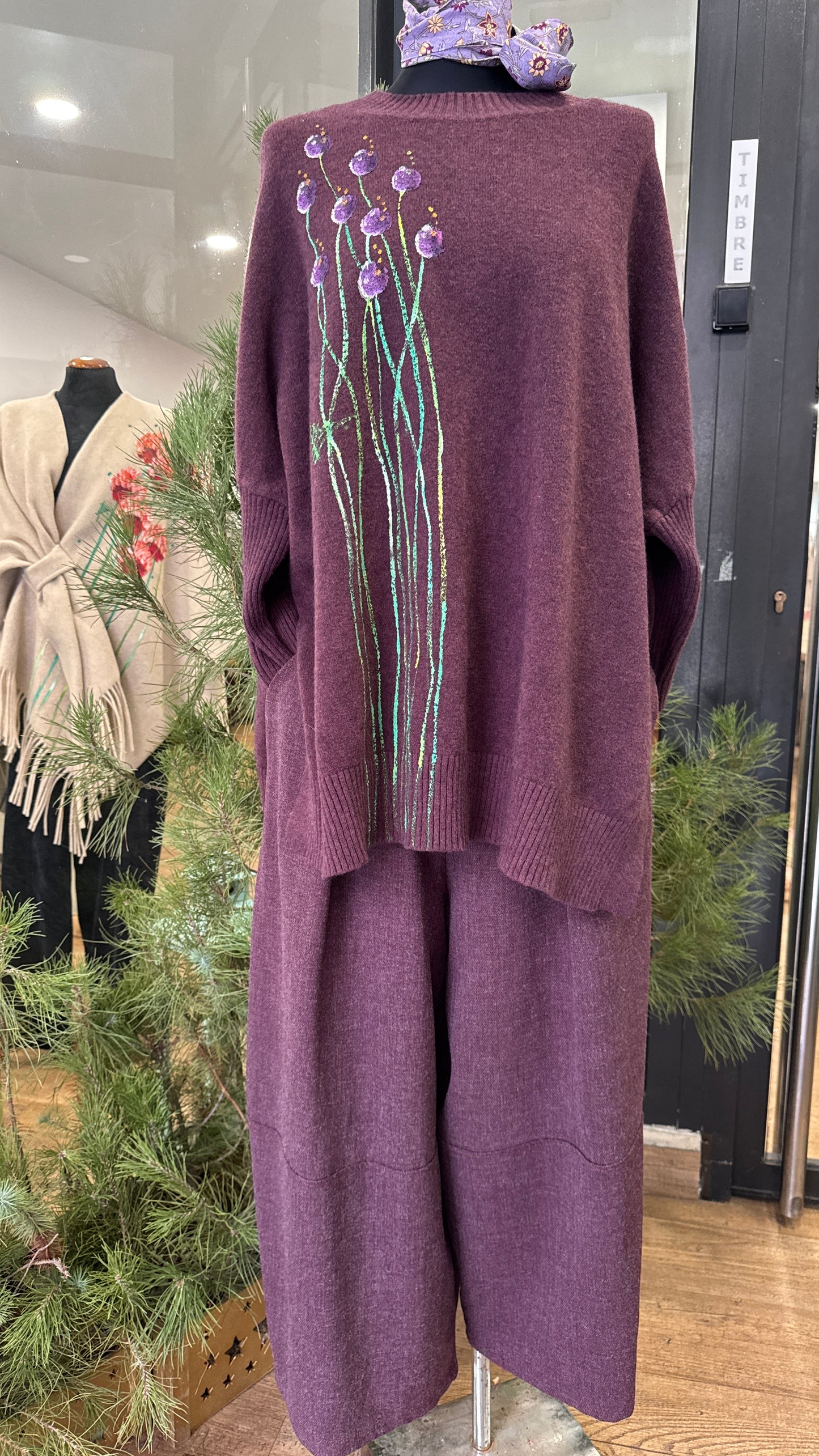 Jersey - chaqueta berenjena