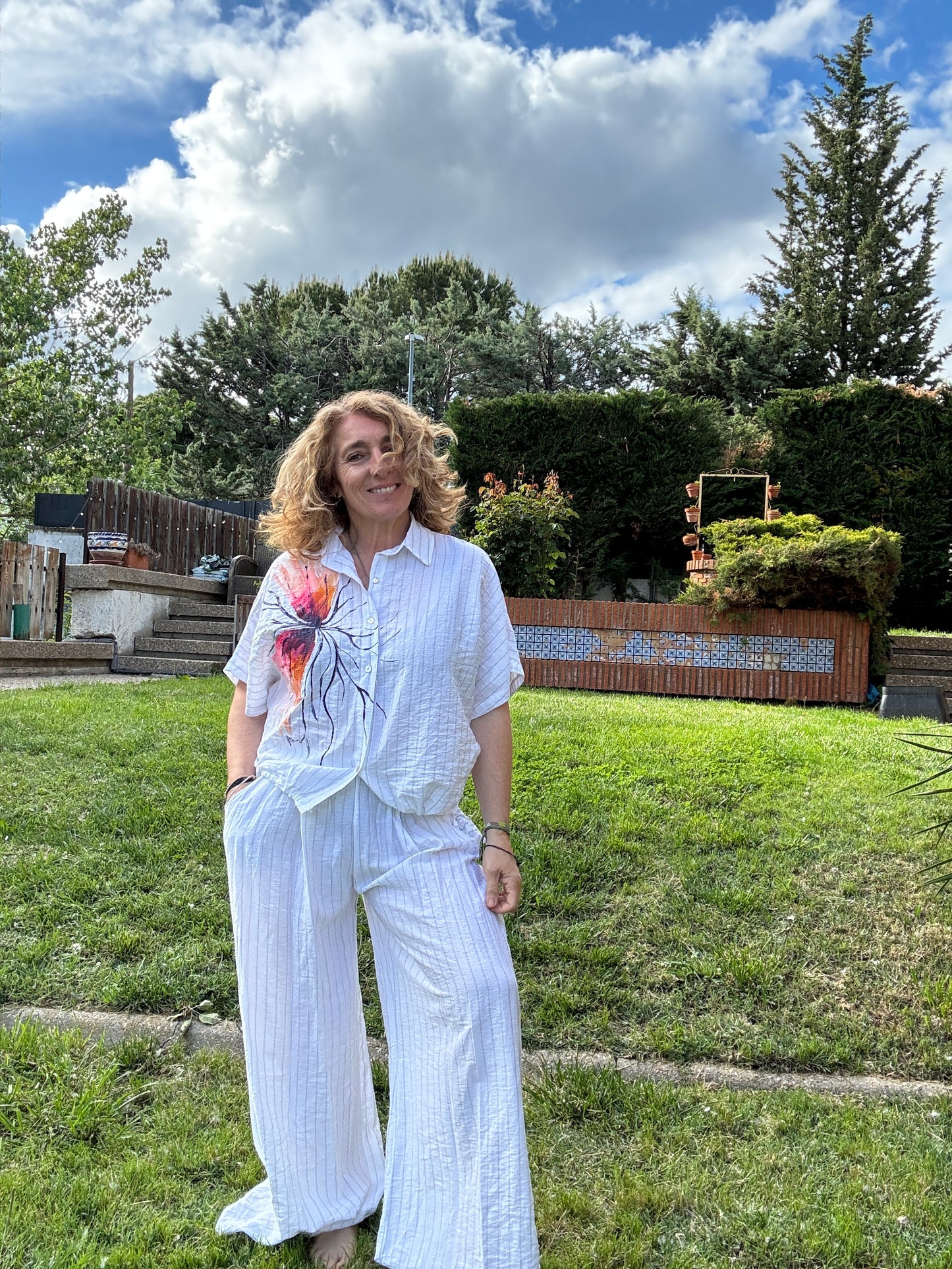 Conjunto raya blanco