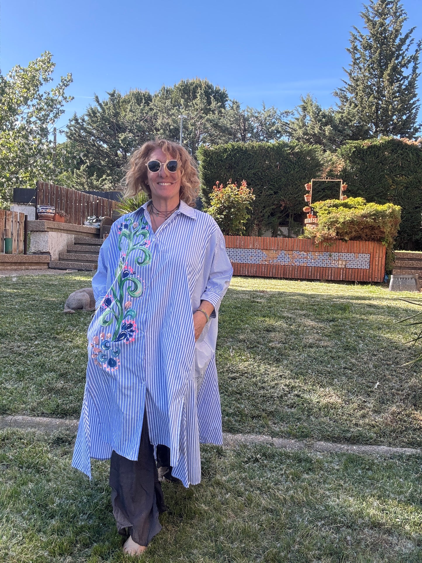 Vestido camisero asimétrico